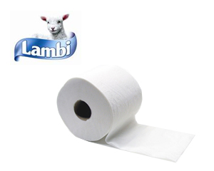 Tualetes paprs LAMBI 3 krtas, 1 rullis